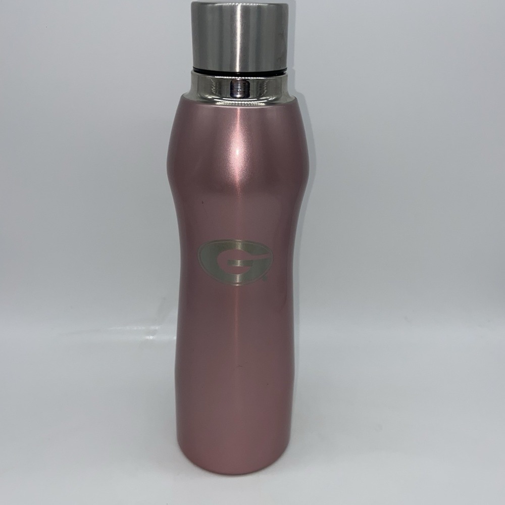 Georgia Bulldogs Water Bottle Insulated Pink Rose Gold Drink Football UGA - Picture 1 of 10
